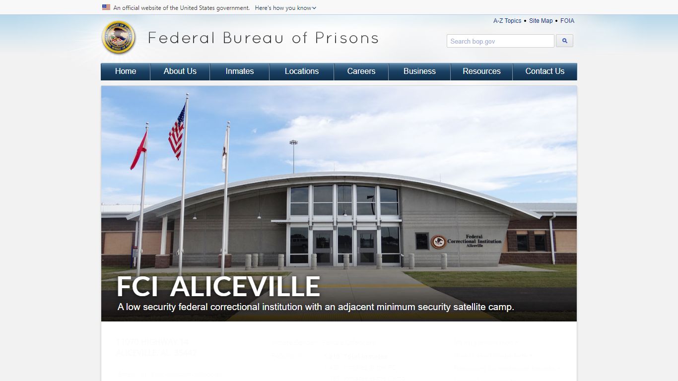 FCI Aliceville - Federal Bureau of Prisons